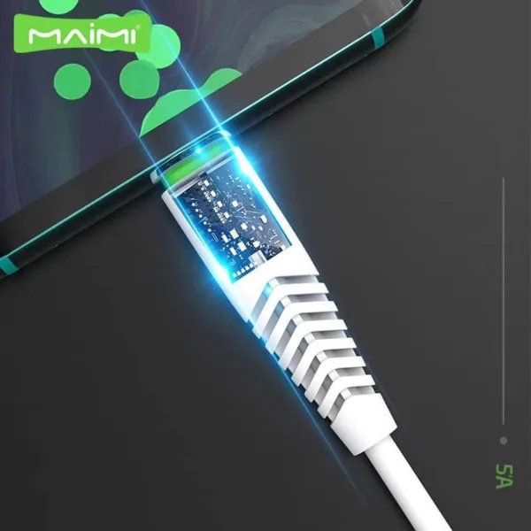 Cabo USB para Type-C | USB-C (Maimi - 5A - 1M - Branco)