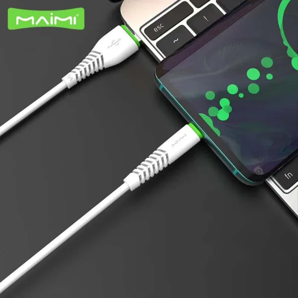 Cabo USB para Type-C | USB-C (Maimi - 5A - 1M - Branco)