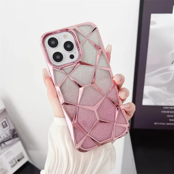 Capa iPhone 15 Plus Cromada Diamante