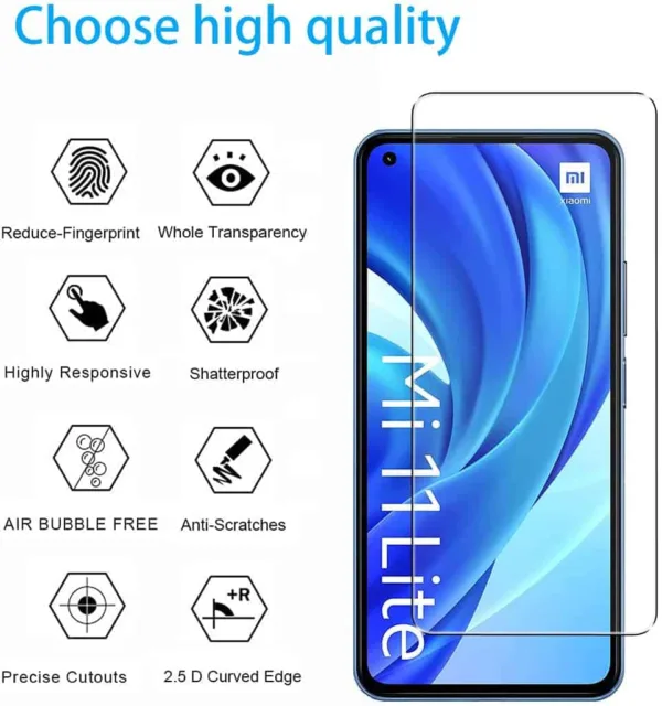 Película de Vidro Temperado Xiaomi Mi 11 Lite - Super Transparente