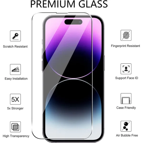 Película de Vidro Temperado iPhone 16 Plus - Super Transparente