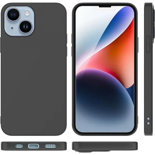 Capa iPhone 15 Plus Silicone Ultrafino - Preto