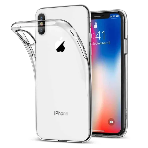 61hbZbERLHL._AC_SL1000_.jpg Capa iPhone X | XS Silicone Premium - Cristal Transparente