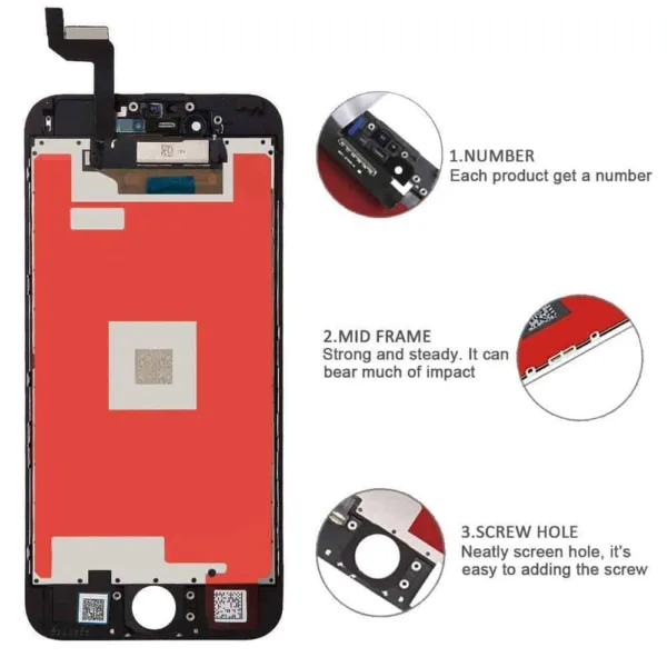 Ecrã Display LCD Para iPhone 6 Plus Preto A1522/A1524