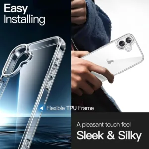Capa iPhone 16 Silicone Premium - Cristal Transparente