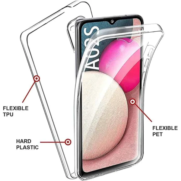 Capa 360 Samsung Galaxy A02S (166,5mm) Full Cover Transparente