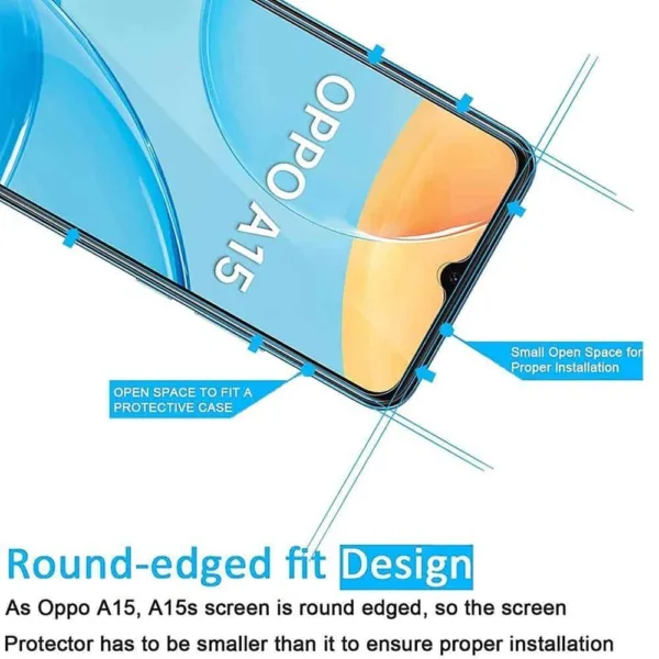 Película de Vidro Temperado Oppo A15 - Super Transparente