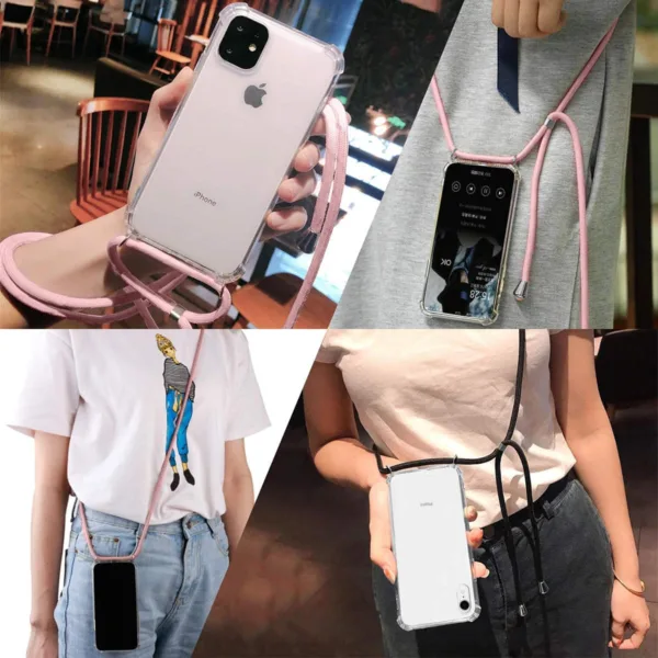 Capa Samsung Galaxy A22 5G Antichoque com Cordão