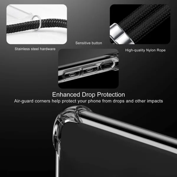 Capa Samsung Galaxy A23 5G Antichoque com Cordão