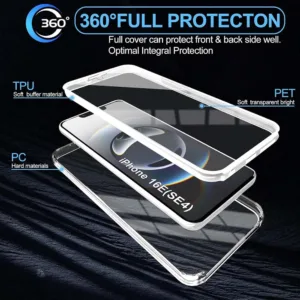 Capa 360 iPhone 16E - Full Cover Transparente