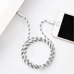 Cabo Trançado Lightning iPhone 2.4A 2M - Prata