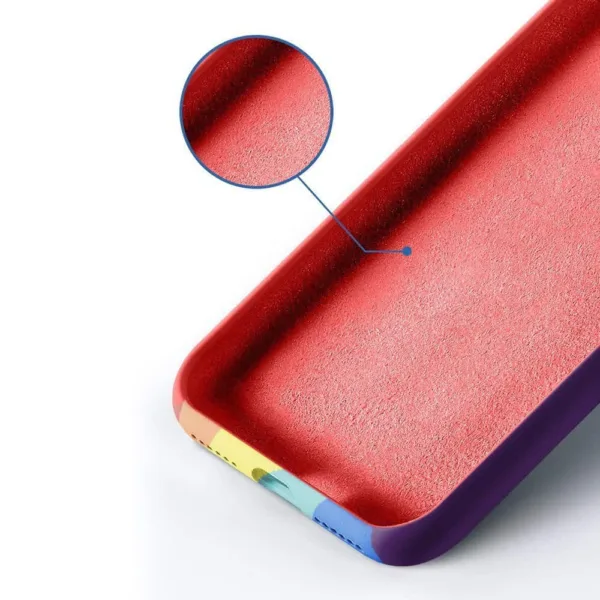 Capa iPhone 7 | iPhone 8 Silicone Líquido Arco-Íris Rosa