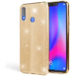 Capa Huawei Y7 2019 Purpurina Brilhante - Dourado - Image 1