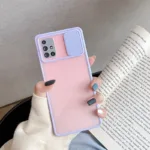 Capa Samsung Galaxy A12 A32 A52 A02S Hybrid Matte com Proteção de Câmera - Lilás