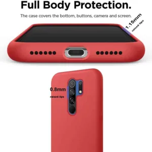 Capa Xiaomi Redmi Note 9 Pro Silicone Líquido - Vermelho - Image 3