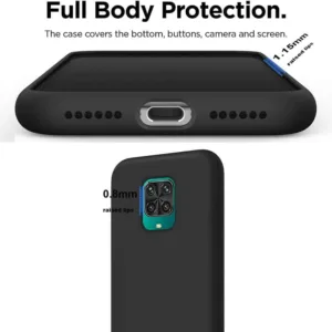 Capa Xiaomi Redmi Note 9 Pro Silicone Líquido - Preto