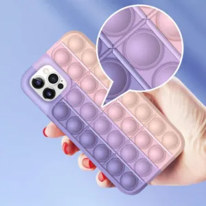 Capa iPhone 7 Plus | 8 Plus Anti Stress Push Pop Bubble - Roxo