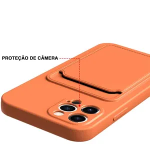 Capa iPhone 12 Pro Max com Suporte de Cartão - Rosa Areia