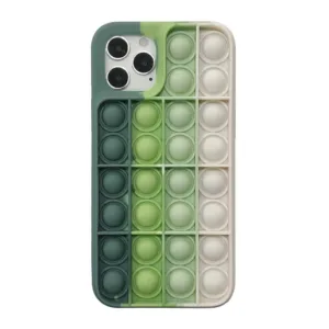 Capa iPhone Anti Stress Push Pop Bubble - verde
