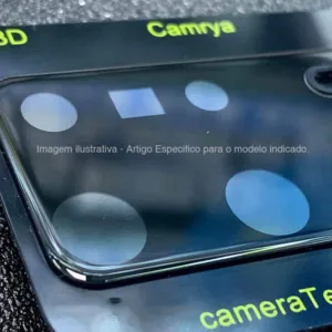 Película de Vidro Temperado Câmera Traseira Samsung Galaxy A21S - Premium Preto