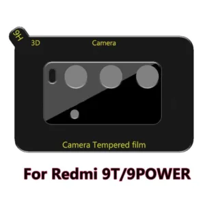 Película de Vidro Temperado Câmera Traseira Xiaomi Redmi 9T - Premium Preto