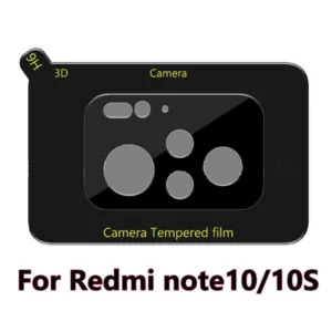 Película de Vidro Temperado Câmera Traseira Xiaomi Redmi Note 10 | 10S - Premium Preto