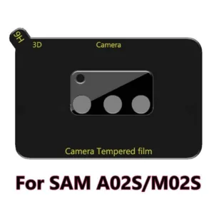 Película de Vidro Temperado Câmera Traseira Samsung Galaxy A02S - Premium Preto