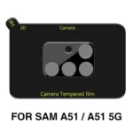 Película de Vidro Temperado Câmera Traseira Samsung Galaxy A51 4G&5G - Premium Preto