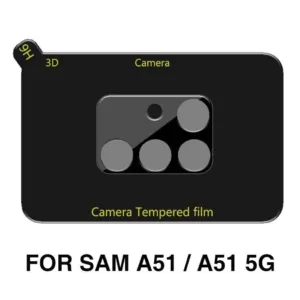 Película de Vidro Temperado Câmera Traseira Samsung Galaxy A51 4G&5G - Premium Preto