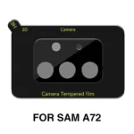Película de Vidro Temperado Câmera Traseira Samsung Galaxy A72 - Premium Preto