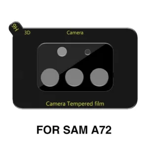 Película de Vidro Temperado Câmera Traseira Samsung Galaxy A72 - Premium Preto