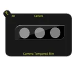 Película de Vidro Temperado Câmera Traseira Samsung Galaxy S22 Plus - Premium Preto