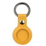Porta‑chaves em Couro PU para AirTag - Amarelo