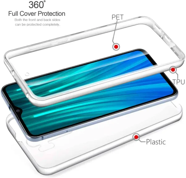 Capa 360 Xiaomi Redmi Note 8 Pro - Full Cover Transparente