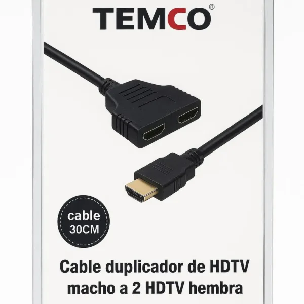 Divisor HDMI 1x2 – Macho para 2 Fêmea 30cm