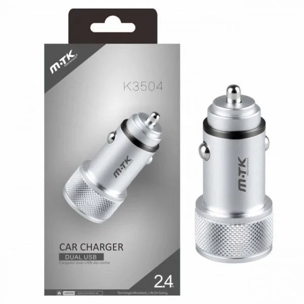 Carregador de Isqueiro Dual-Port 2.4A - MTK K3504