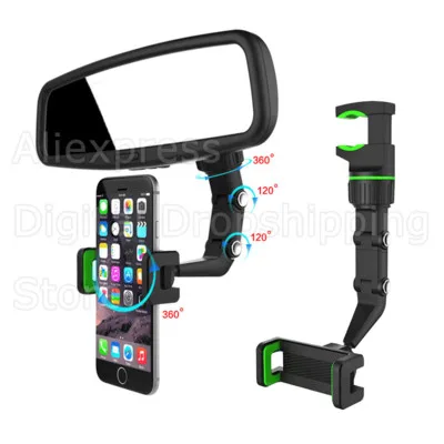 Suporte auto para telemovel retrovisor - rotacao 360 Suporte auto para telemovel retrovisor - rotacao 360