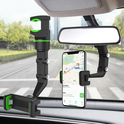 Suporte auto para telemovel retrovisor - rotacao 360 Suporte auto para telemovel retrovisor - rotacao 360