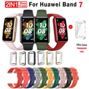Bracelete de silicone para Huawei Watch Band 7, Huawei Band 7