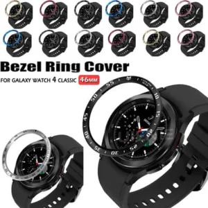 Capa protetora em aco inoxidavel para Samsung Galaxy Watch 4 Classic 46MM 42MM Bezel Ring, Galaxy Watch 4 Classic 46MM 4
