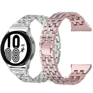 Bracelete em aco inoxidavel brilhante para Samsung Galaxy Watch 4 40MM 44 46 42MM active 2 Gear s3 Metalni, Galaxy Watch