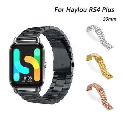 Bracelete em aco inoxidavel para Haylou RS4 Plus LS11 Bracelete em aco inoxidavel para Haylou RS4 Plus LS11