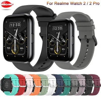 Bracelete de silicone para Realme Watch 2/2 pro, Realme Watch S/S pro Bracelete de silicone para Realme Watch 2/2 pro, Realme Watch S/S pro