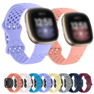 Bracelete de silicone para Fitbit Versa 3 / Fitbit Sense Watch Band