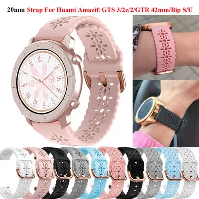 Bracelete de silicone para Amazfit GTS 3 2e 2 GTR 42 mm/Amazfit Bip 3 Pro, Huami Amazfit GTS 3 2e 2 GTR 42 mm/Amazfit Bi Bracelete de silicone para Amazfit GTS 3 2e 2 GTR 42 mm/Amazfit Bip 3 Pro, Huami Amazfit GTS 3 2e 2 GTR 42 mm/Amazfit Bi