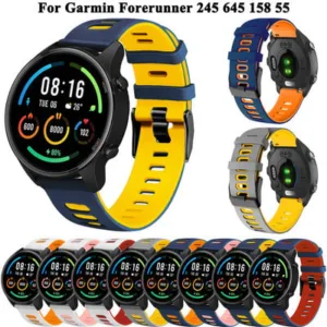 Bracelete de silicone para Garmin Forerunner 245 645 MUSIC 158 Sport