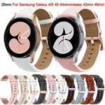 Bracelete em couro para Samsung Galaxy Watch 5 4 6 40mm 44mm/Watch5 pro 45mm, Galaxy Watch 5 4 6 40mm 44mm/Watch5 pro 45