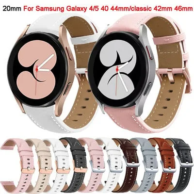 Bracelete em couro para Samsung Galaxy Watch 5 4 6 40mm 44mm/Watch5 pro 45mm, Galaxy Watch 5 4 6 40mm 44mm/Watch5 pro 45 Bracelete em couro para Samsung Galaxy Watch 5 4 6 40mm 44mm/Watch5 pro 45mm, Galaxy Watch 5 4 6 40mm 44mm/Watch5 pro 45