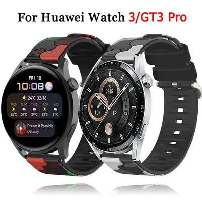 Bracelete de silicone para Huawei Watch 3 GT3 Pro Silikonski Bracelete de silicone para Huawei Watch 3 GT3 Pro Silikonski