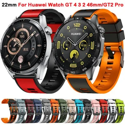 Bracelete de silicone para HUAWEI WATCH GT4 GT 4 46 mm GT2 GT3 Pro 46 mm